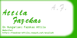 attila fazekas business card